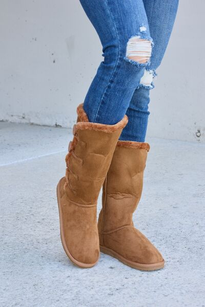 Forever Link Warm Fur Lined Flat Boots - AllIn Computer