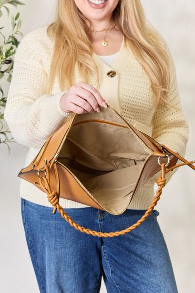 SHOMICO Zipper Detail Shoulder Bag with Pouch - AllIn Computer