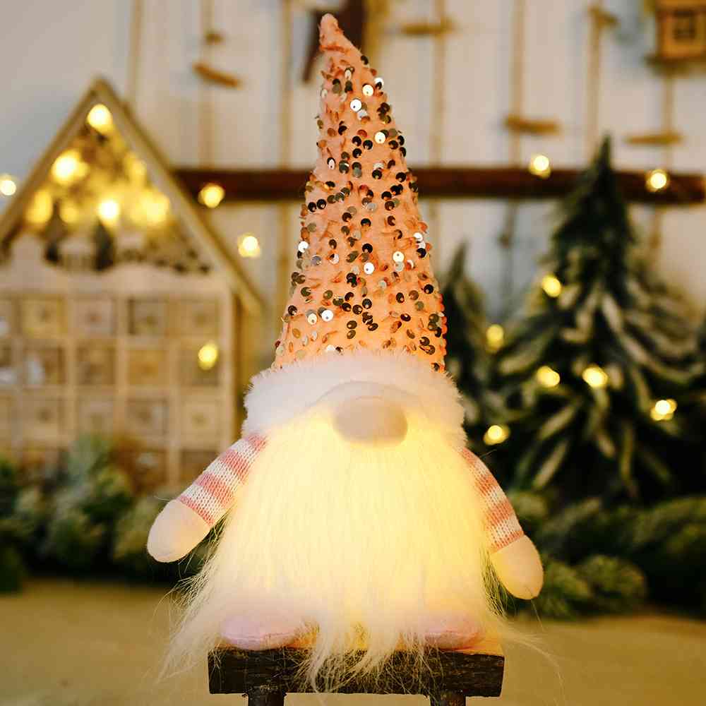Sequin Light-Up Faceless Gnome - AllIn Computer