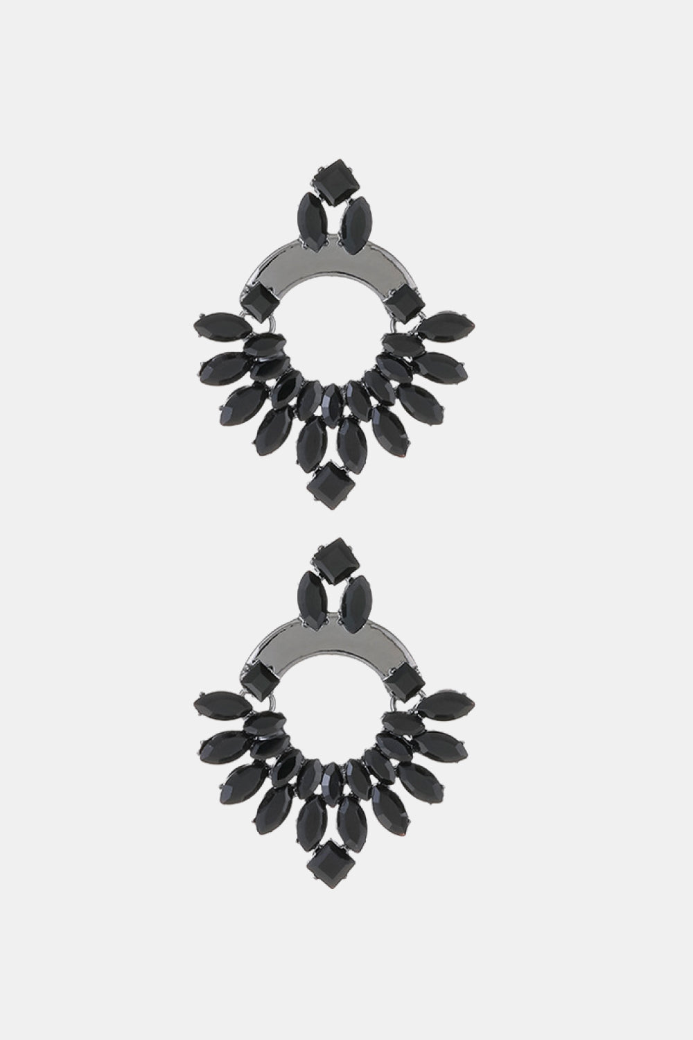 Rhinestone Copper Dangle Earrings - AllIn Computer