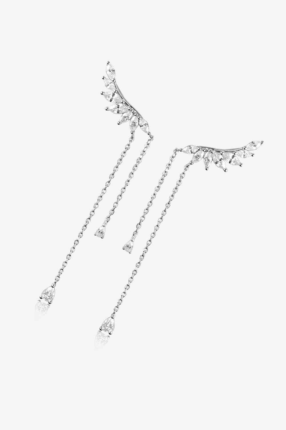 Platinum-Plated Crawl Earrings - AllIn Computer
