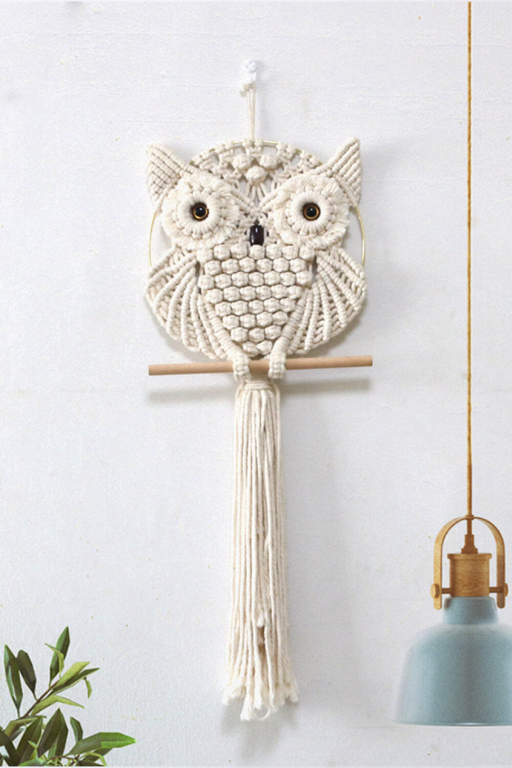 Hand-Woven Owl Macrame Hanging Wall Piece - AllIn Computer
