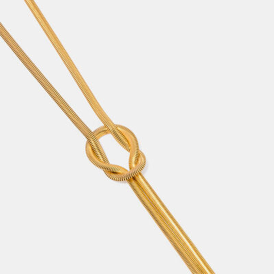 Double Layered Knot Herringbone Choker Necklace - AllIn Computer