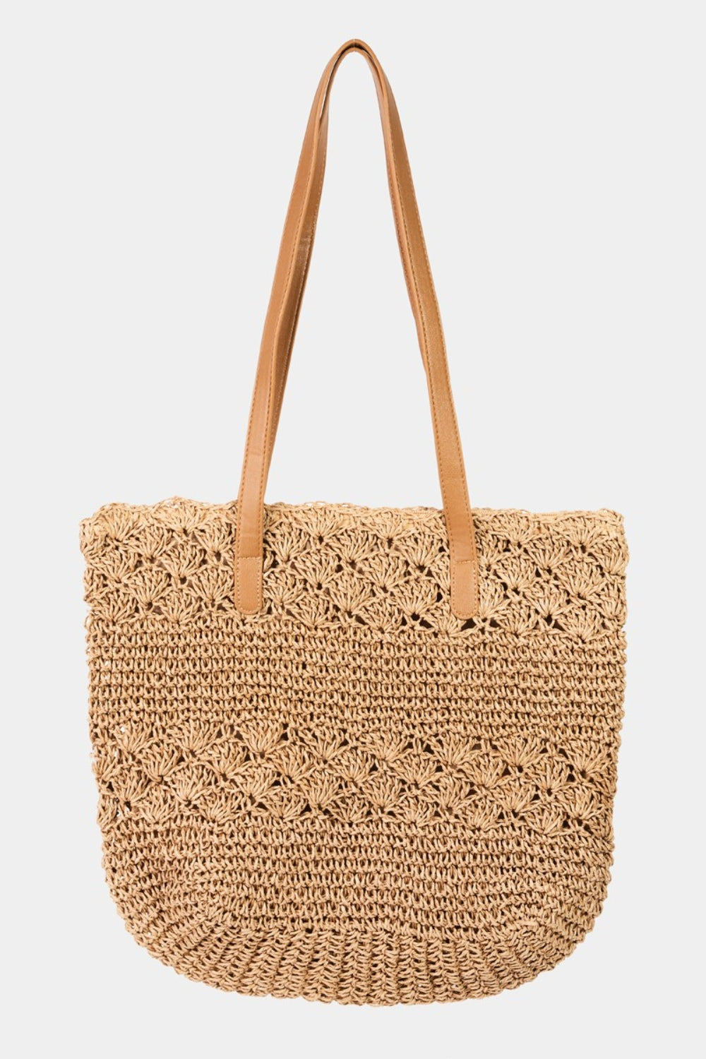Fame Straw Braided Tote Bag - AllIn Computer