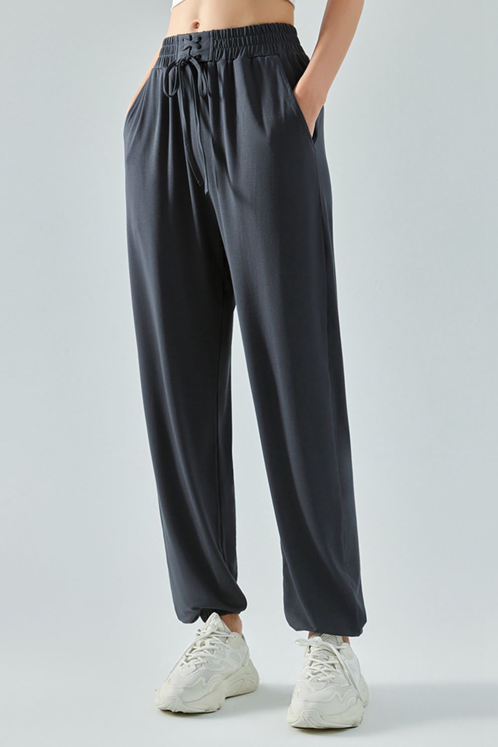 Tie Waist Sports Pants - AllIn Computer