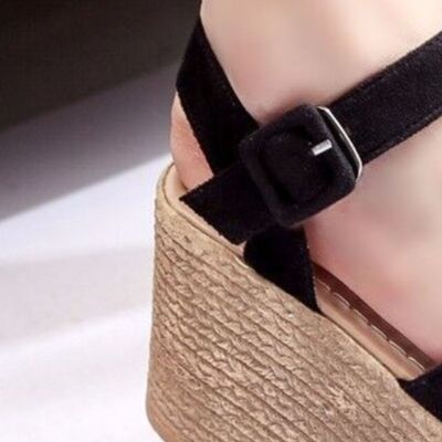 Crisscross Open Toe Wedge Sandals - AllIn Computer