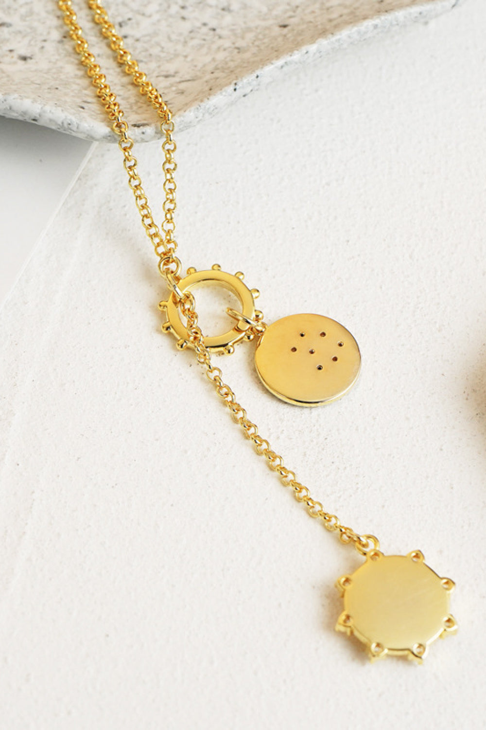 Zircon Sun and Moon Pendant Necklace - AllIn Computer