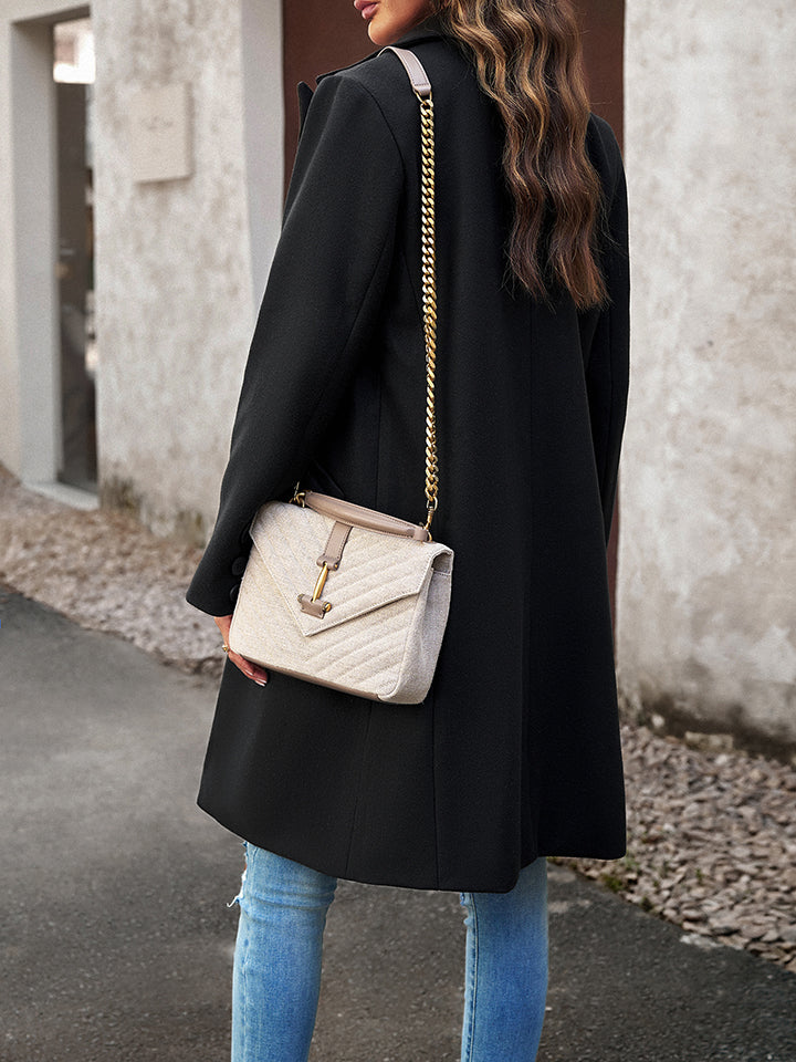 Pocketed Long Sleeve Jacket - AllIn Computer