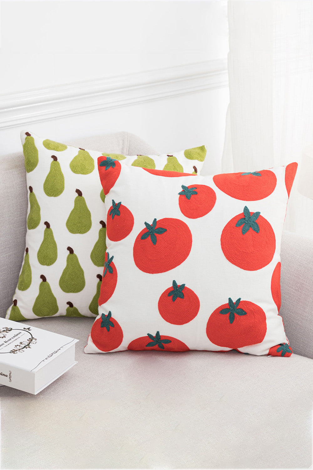 Embroidered Square Decorative Throw Pillow Case - AllIn Computer