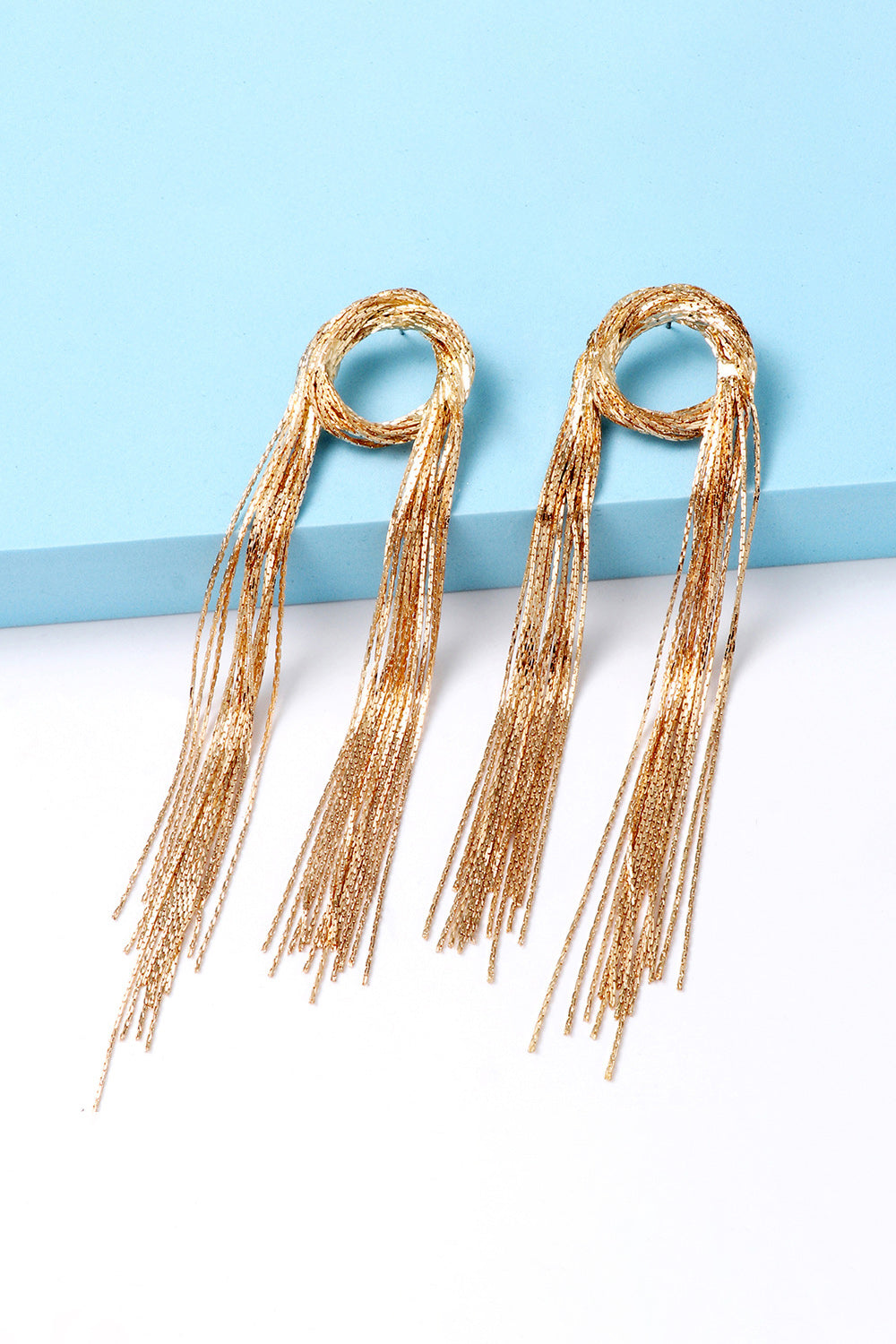 Round Shape Fringed Copper Earrings - AllIn Computer