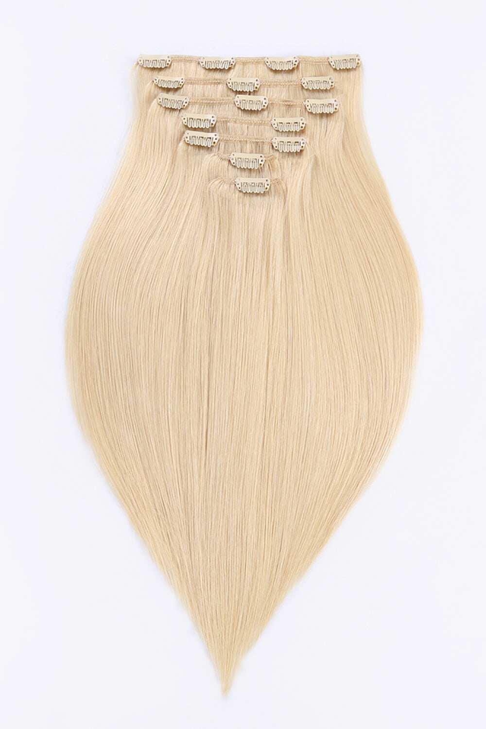 20" 120g Clip-in Hair Extensions Indian Human Hair in Blonde - AllIn Computer