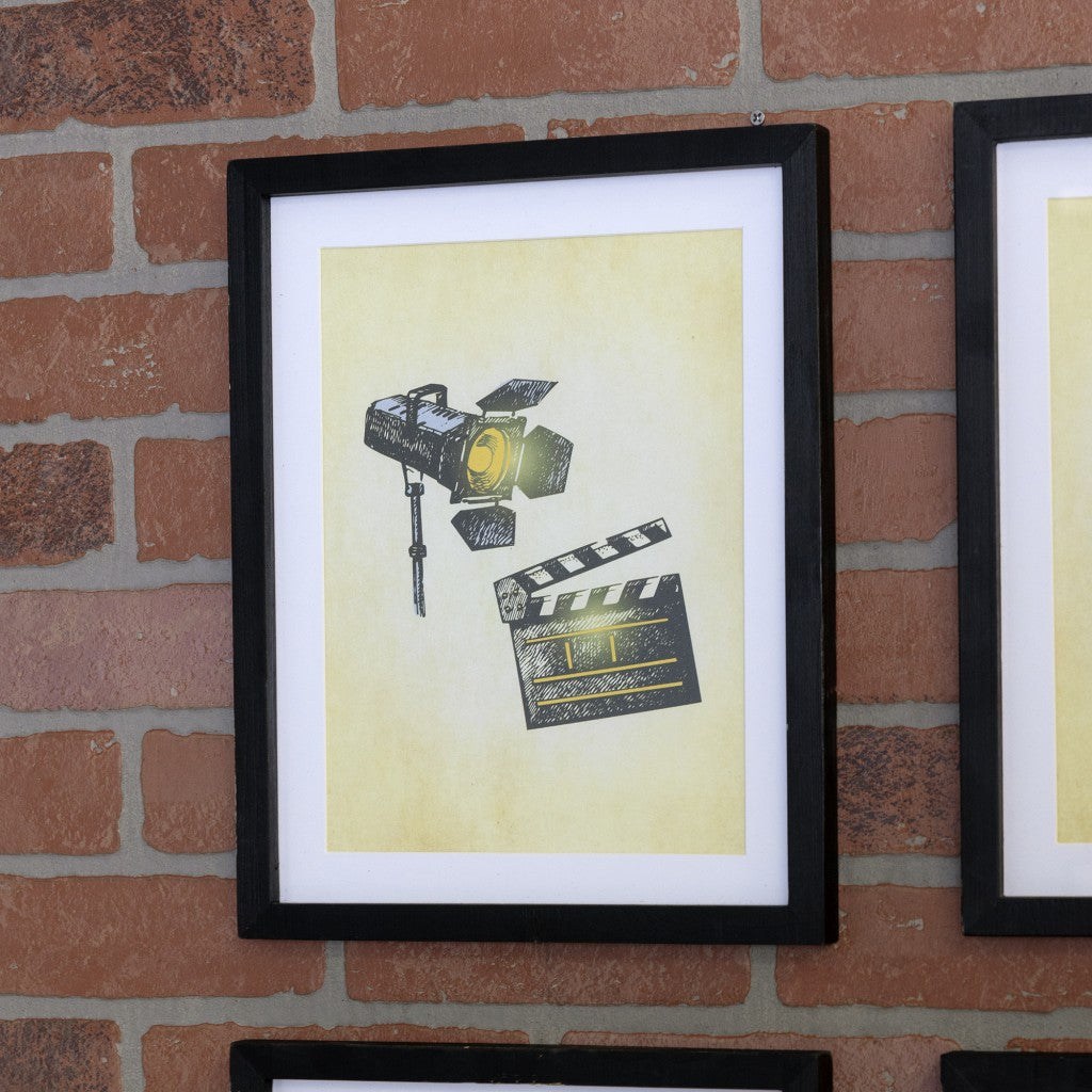 Contemporary Movie Light and Clapperboard Wall Art - AllIn Computer