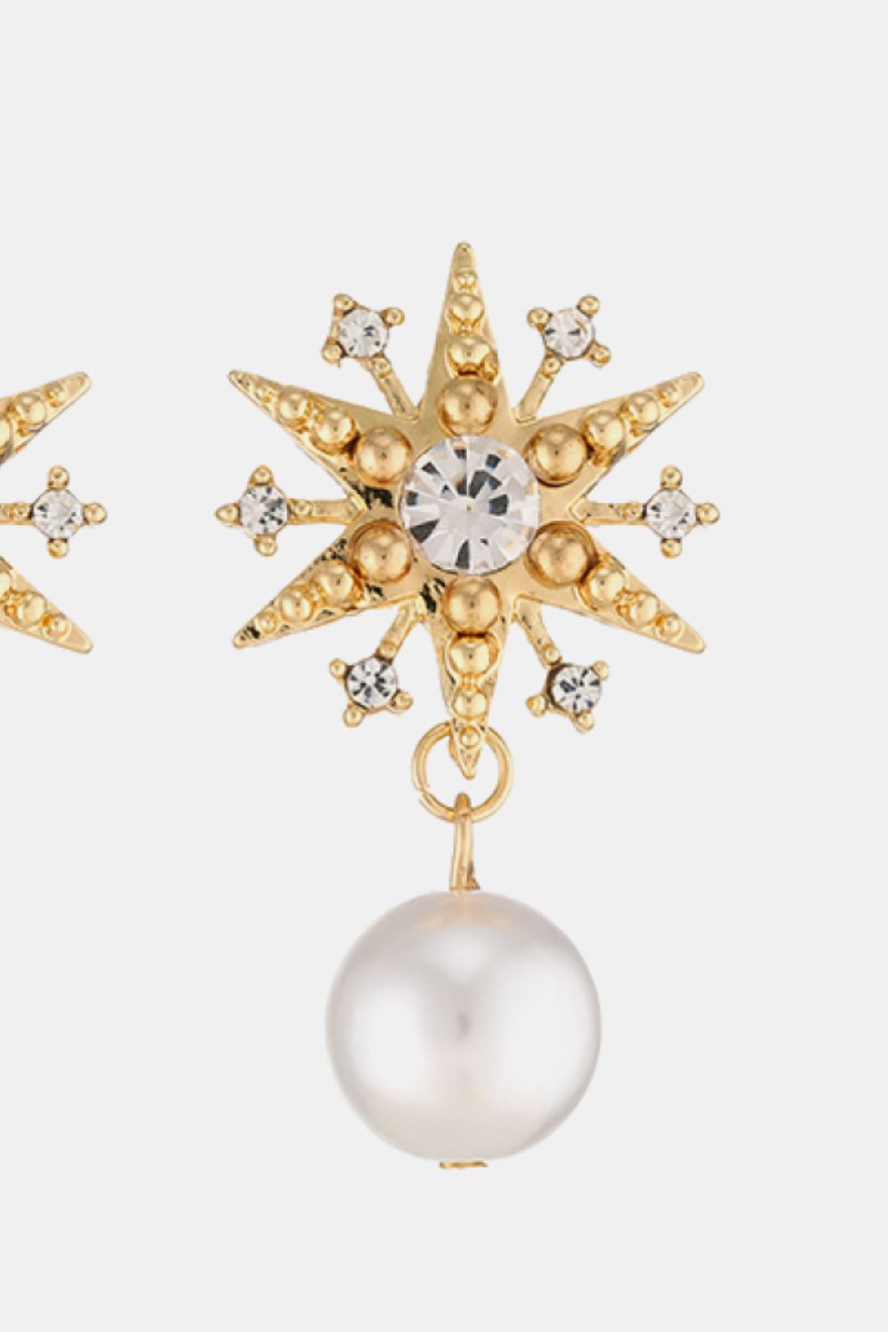 Synthetic Pearl Star Shape Alloy Earrings - AllIn Computer