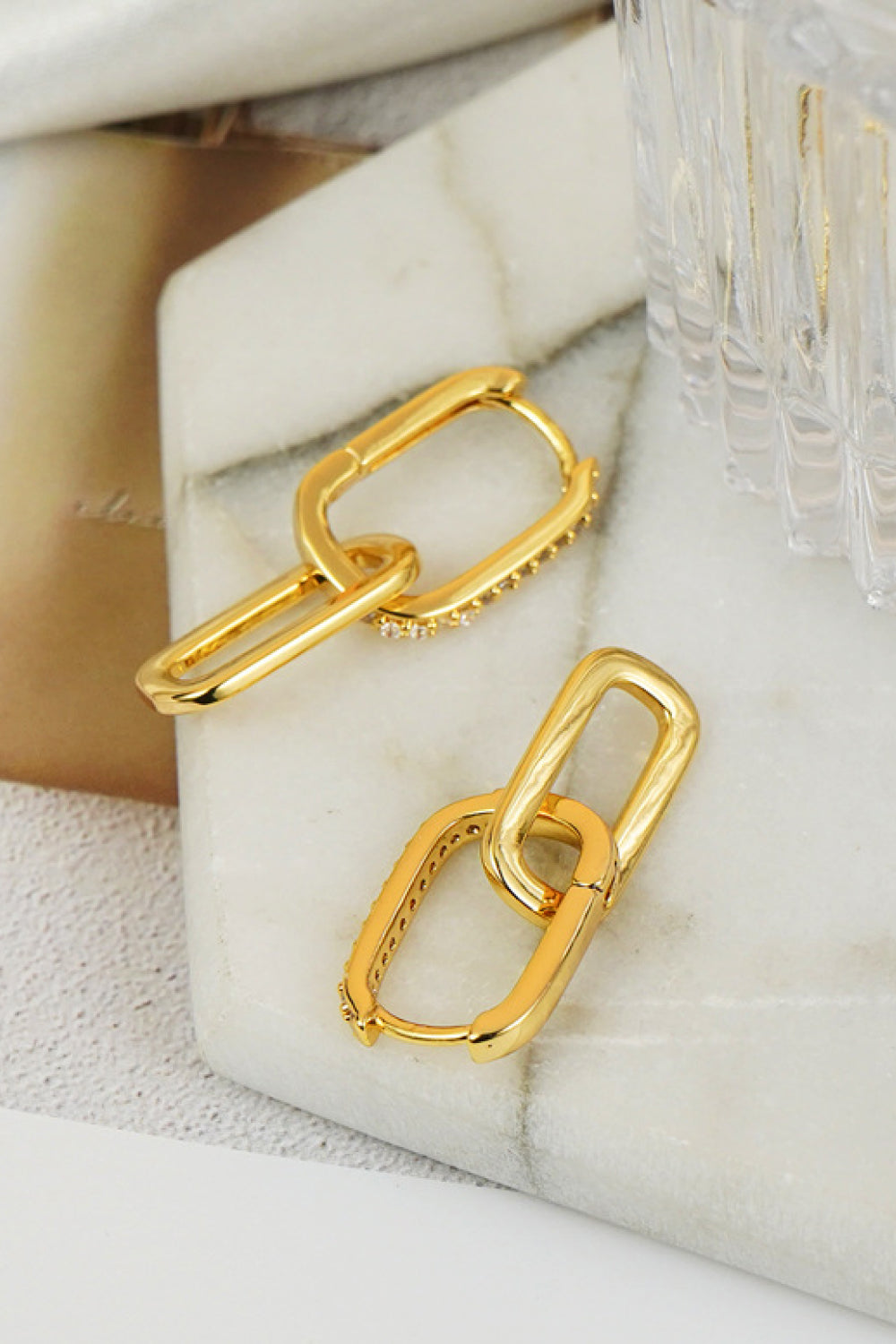 Cubic Zirconia Link Earrings - AllIn Computer