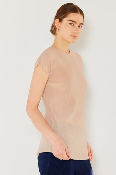 Marina West Swim Rib Pleated Cap Sleeve Top - AllIn Computer