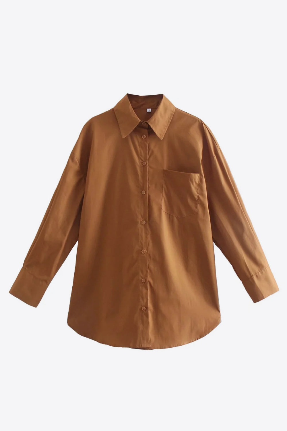 Dropped Shoulder Slit Shirt - AllIn Computer
