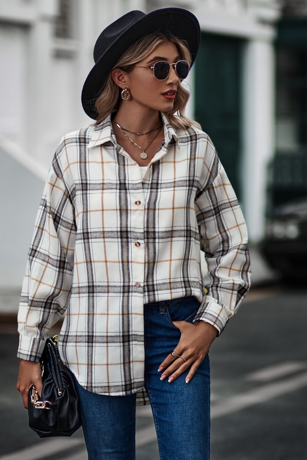 Plaid Long Sleeve Shirt - AllIn Computer