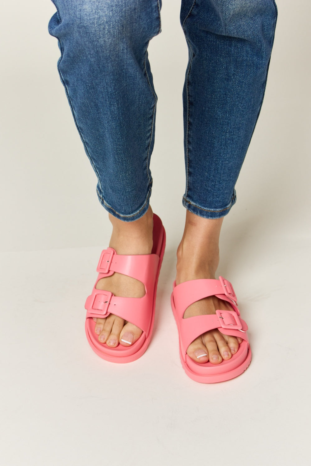 Legend Double Buckle Open Toe Sandals - AllIn Computer