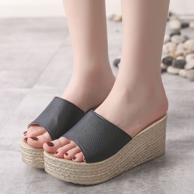 PU Leather Open Toe Sandals - AllIn Computer