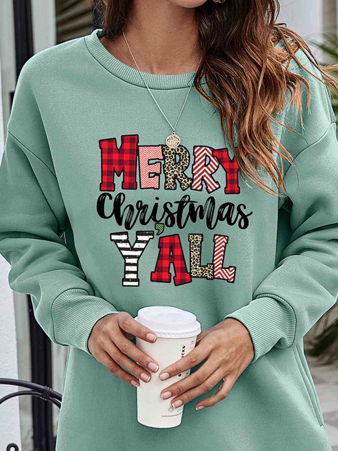 MERRY CHRISTMAS Y'ALL Graphic Sweatshirt | CLOTHING,SHOES & ACCESSORIES | Changeable, christmas, Ship From Overseas, sweatshirt | Trendsi
