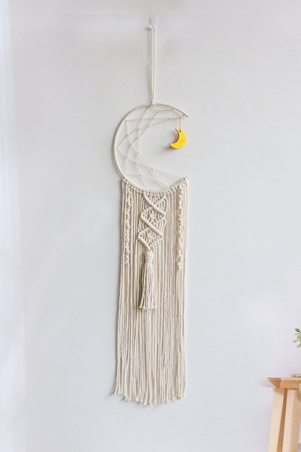 Bohemian Hand-Woven Moon Macrame Hanging Wall Piece - AllIn Computer