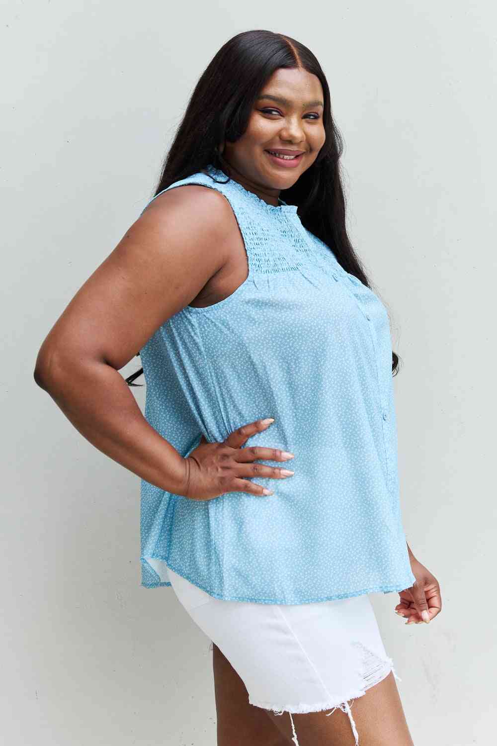 HEYSON She Means Business Full Size Ruffled Floral Flare Shirt - AllIn Computer