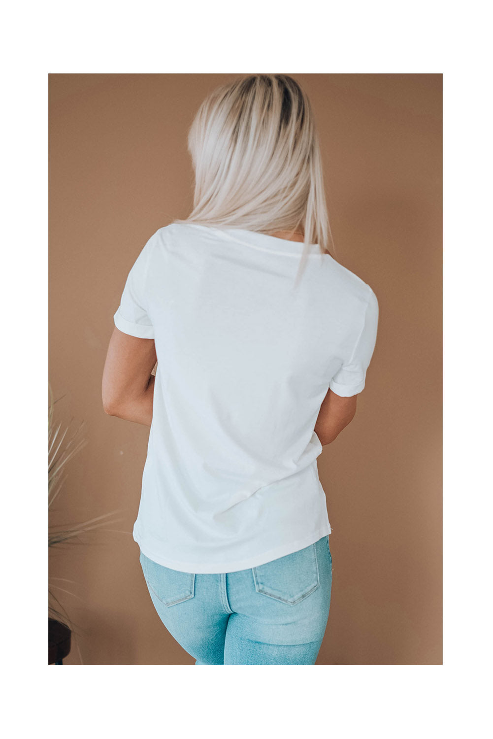 Letter Graphic Round Neck T-Shirt - AllIn Computer