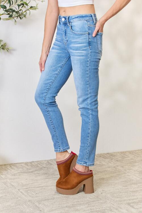 RISEN Full Size Mid Rise Skinny Jeans - AllIn Computer