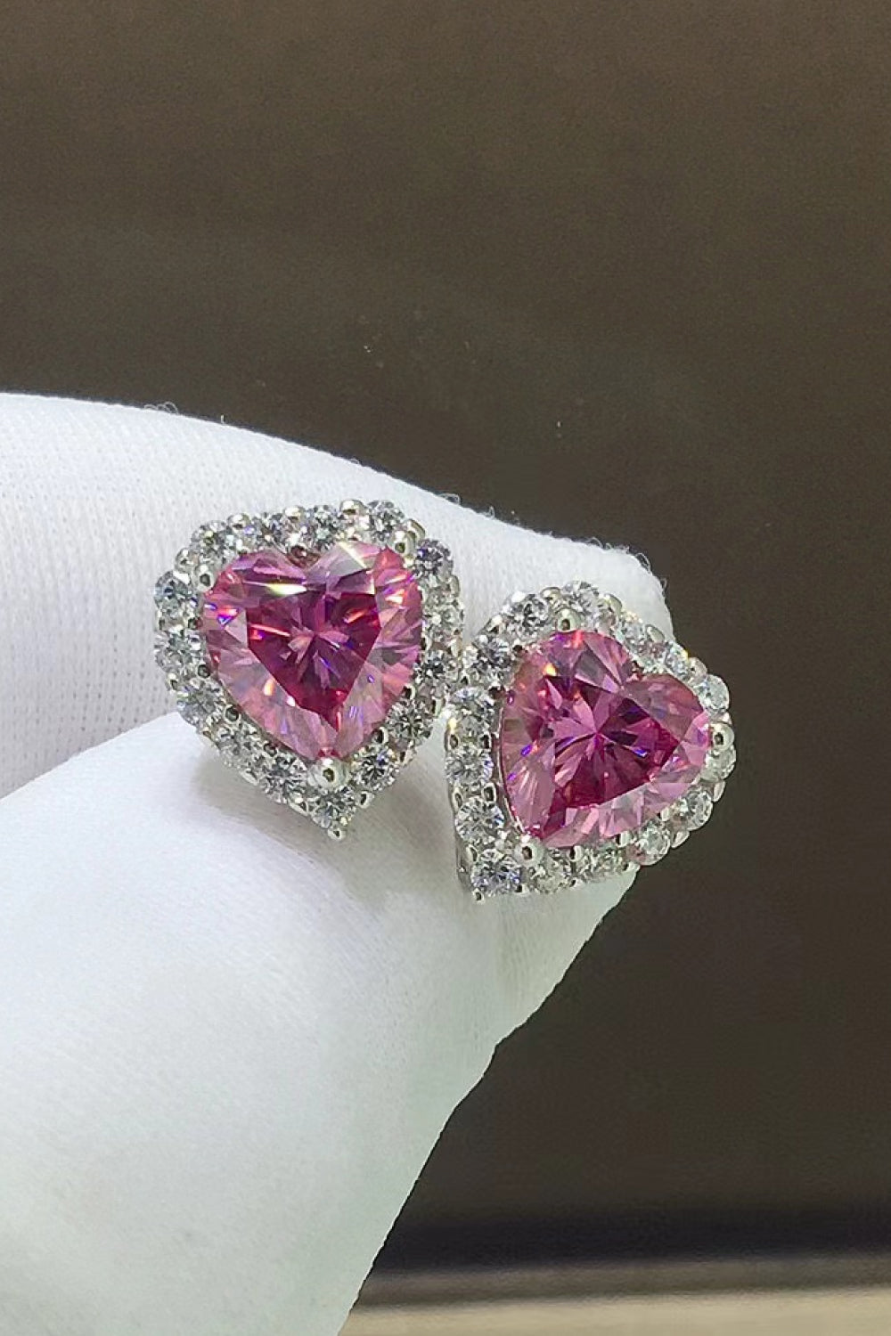 2 Carat Moissanite Heart-Shaped Earrings - AllIn Computer