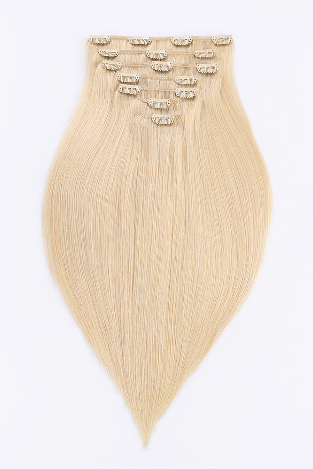 16" 110g Clip-in Hair Extensions Indian Human Hair in Blonde - AllIn Computer