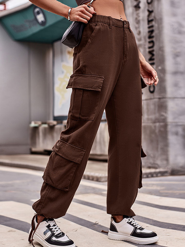 Elastic Waist Cargo Jeans - AllIn Computer