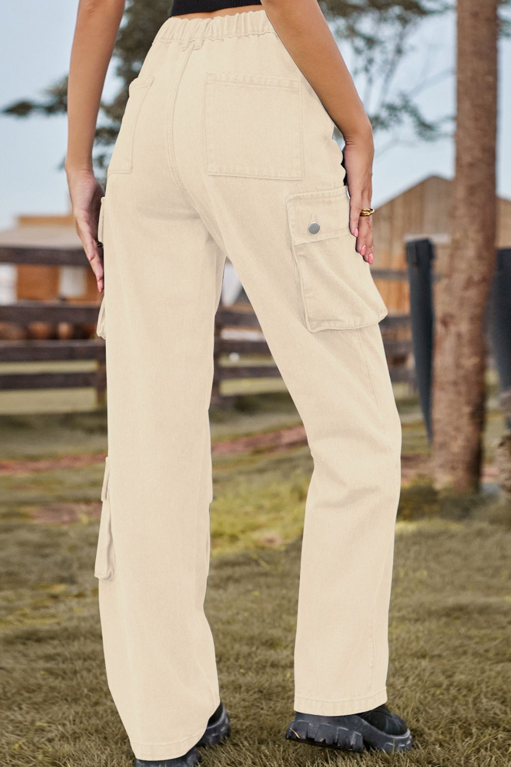 Loose Fit Long Jeans with Pockets - AllIn Computer