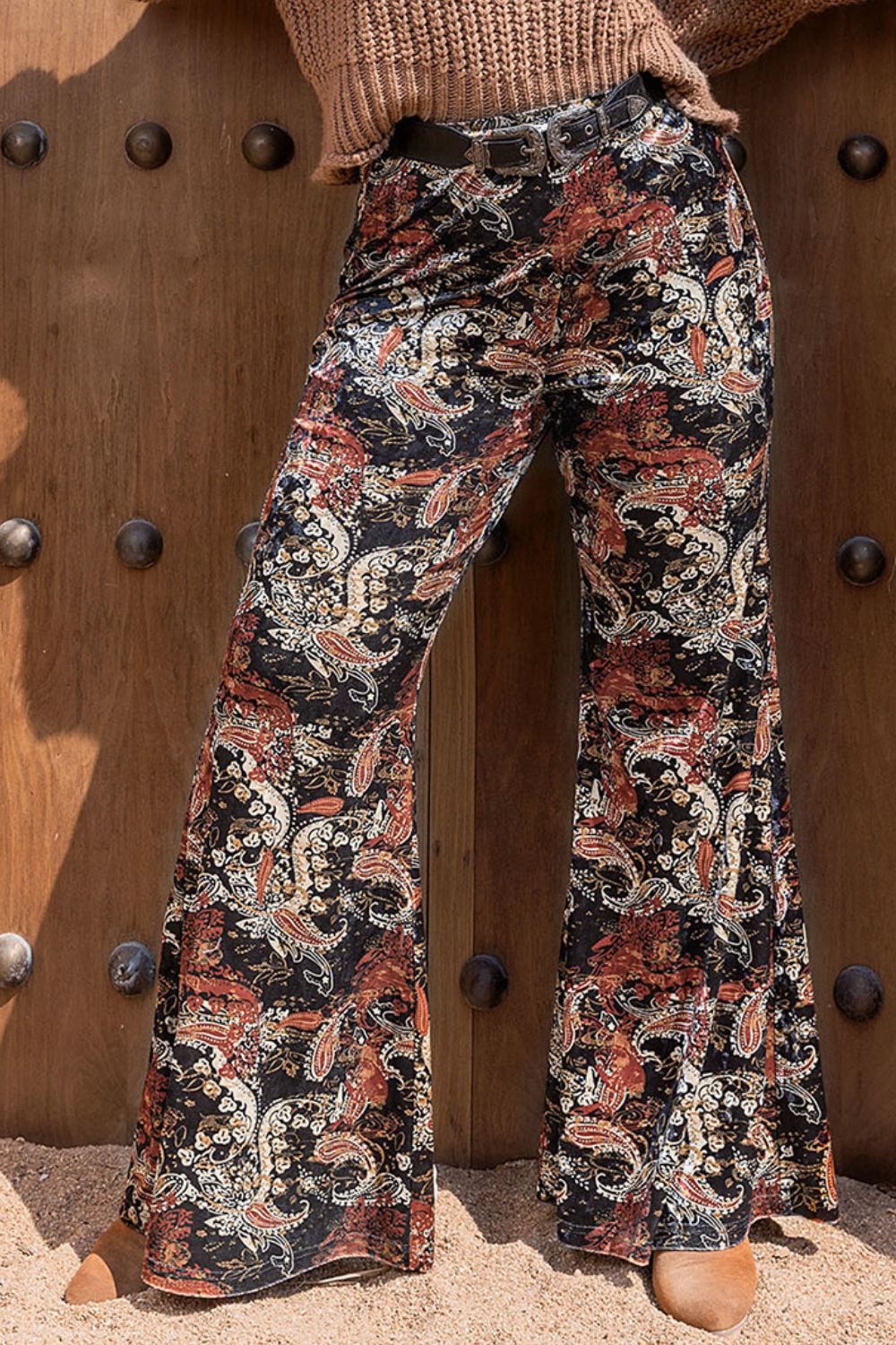Plus Size Printed Wide Leg Long Pants - AllIn Computer