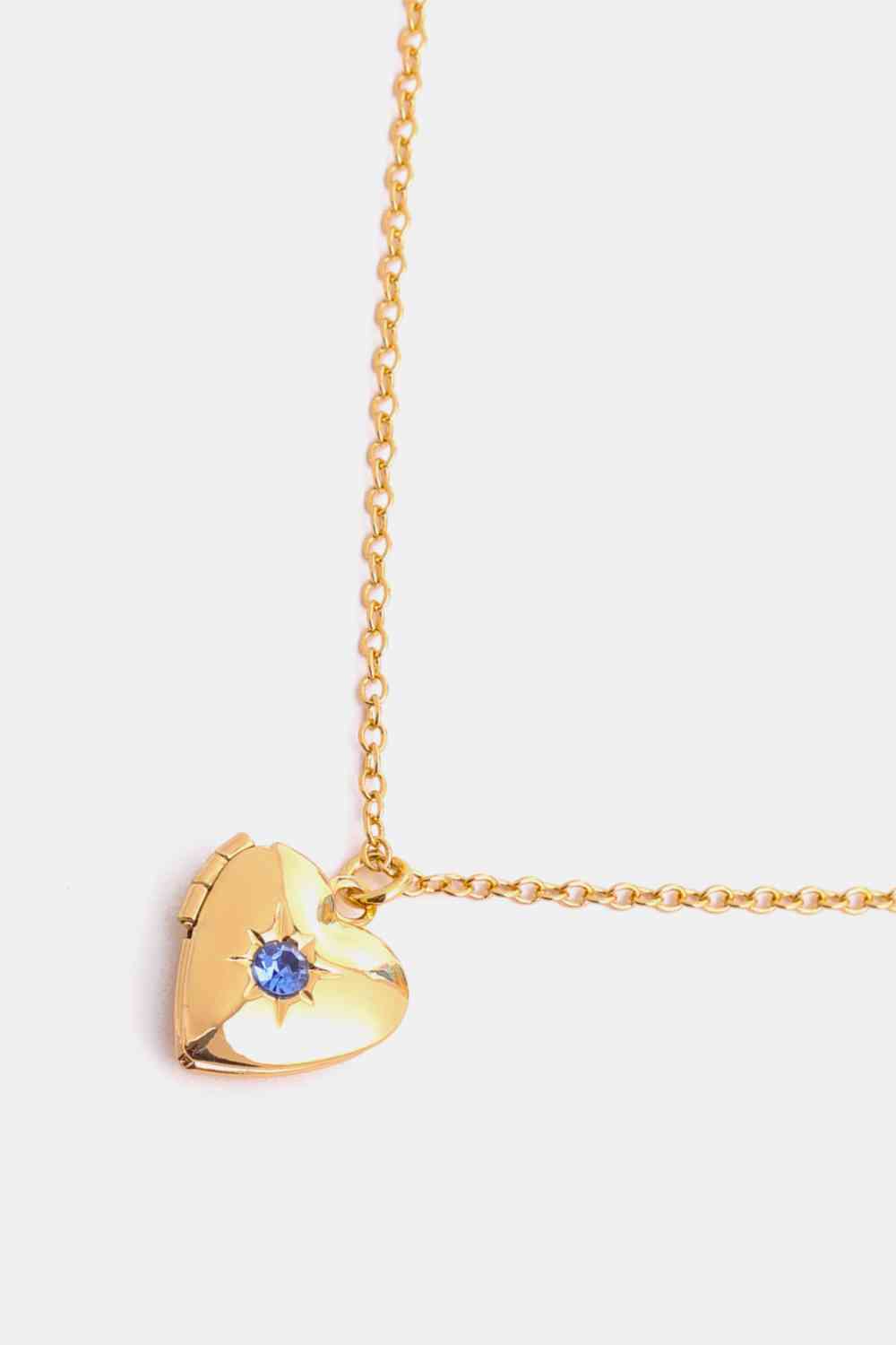Zircon Heart Shape 14K Gold-Plated Pendant Necklace - AllIn Computer