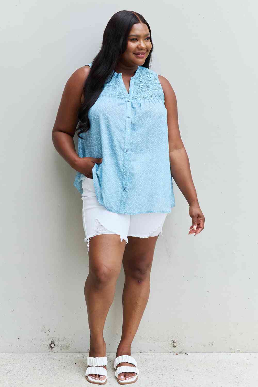 HEYSON She Means Business Full Size Ruffled Floral Flare Shirt - AllIn Computer