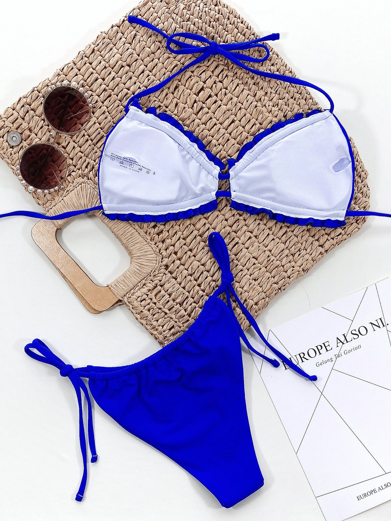 Frill Trill Halter Neck Bikini Set - AllIn Computer