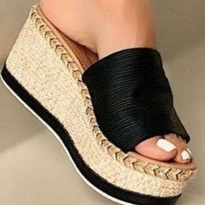 PU Leather Open Toe Sandals - AllIn Computer