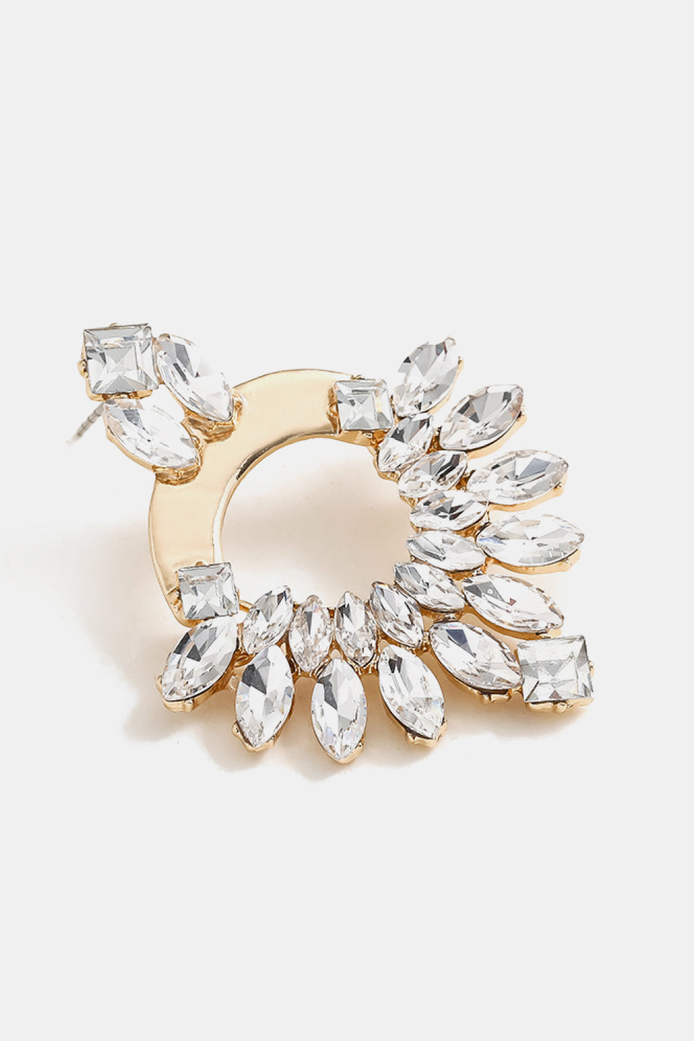 Rhinestone Copper Dangle Earrings - AllIn Computer