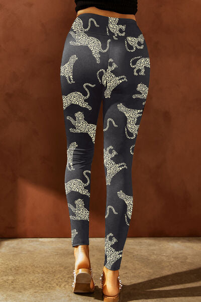 Animal Printed Distressed High Waist Leggings - AllIn Computer