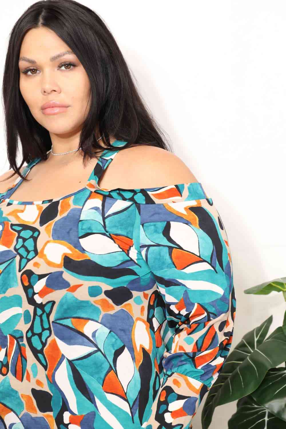 Sew In Love  Full Size High Neck Off Shoulder Criss Cross Top - AllIn Computer