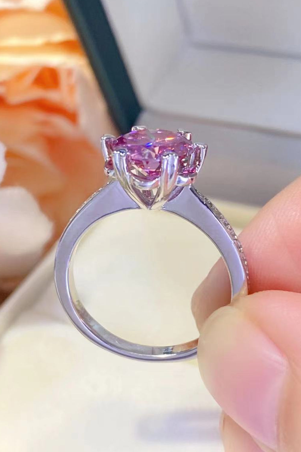 Shining For You 2 Carat Moissanite 925 Sterling Silver Ring - AllIn Computer