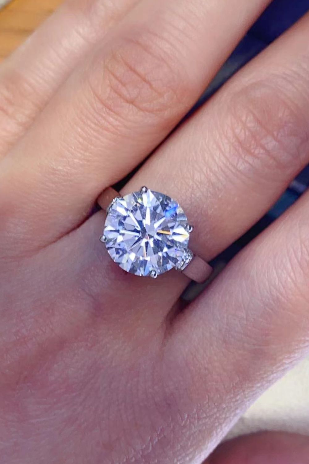 5 Carat Moissanite Platinum-Plated Ring - AllIn Computer