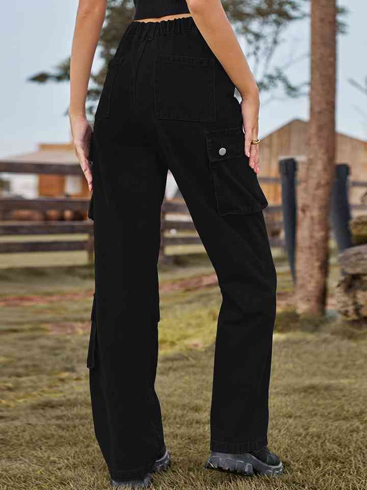 Straight Leg Cargo Jeans - AllIn Computer