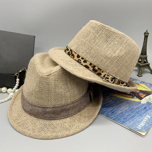 Short Brim Jute Cloth Hat - AllIn Computer