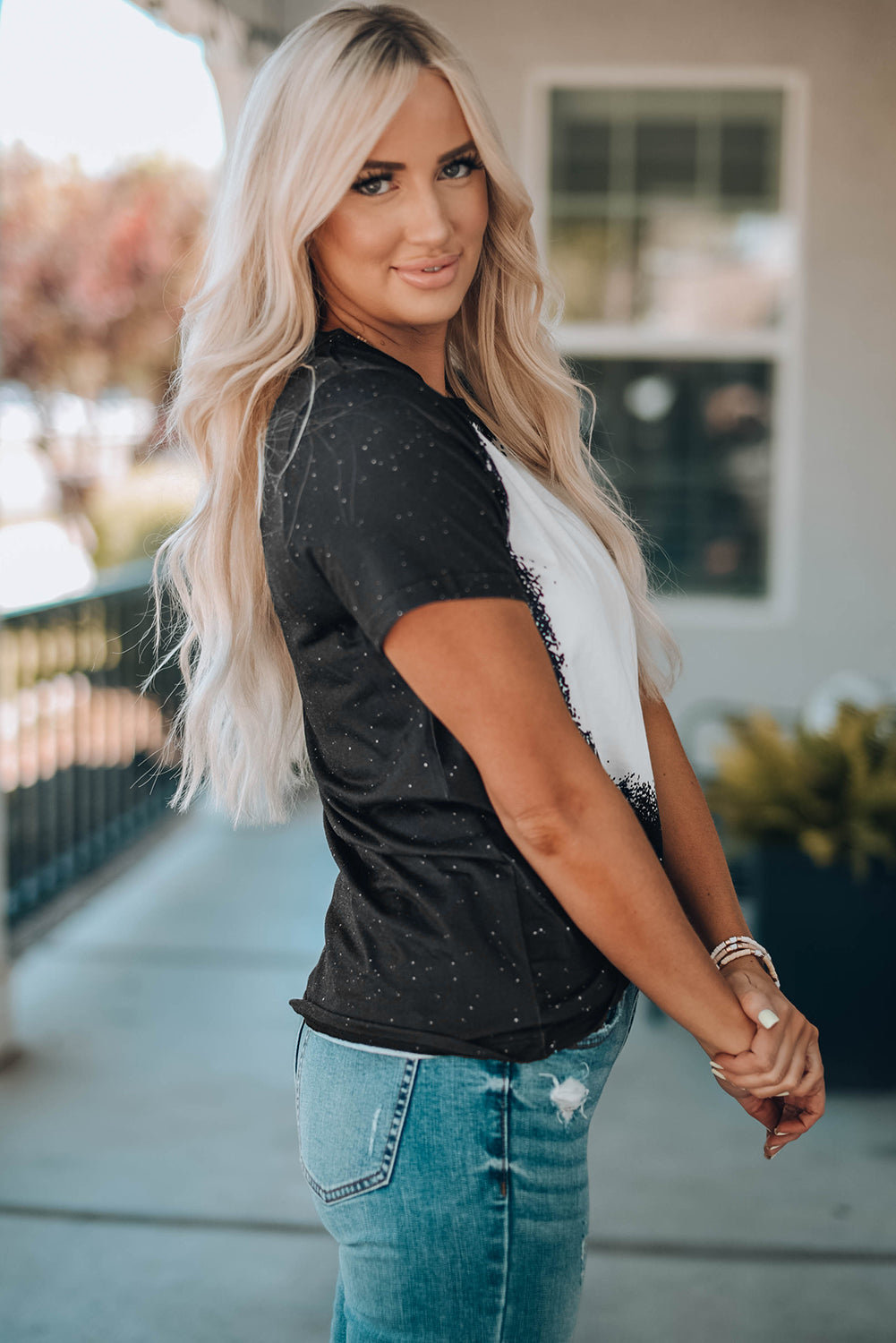 Tie-Dye Round Neck Short Sleeve T-Shirt - AllIn Computer