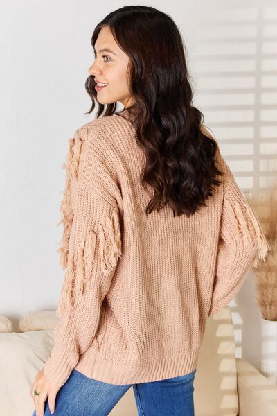 And The Why Tassel Detail Long Sleeve Sweater - AllIn Computer