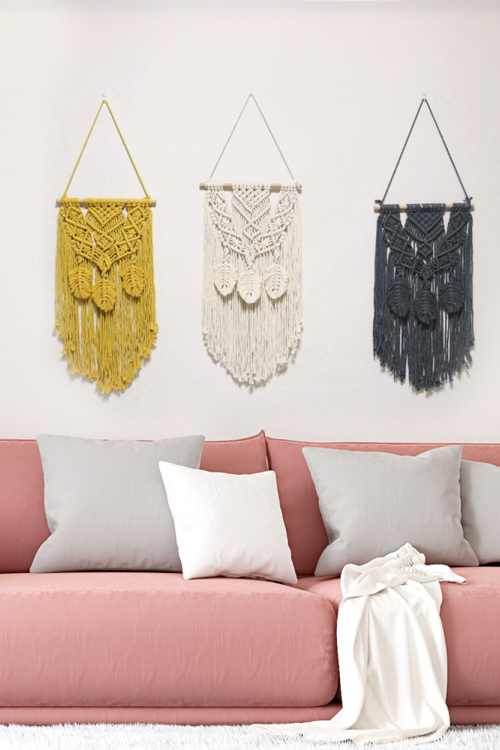 Fully Handmade Fringe Macrame Hanging Wall Piece - AllIn Computer