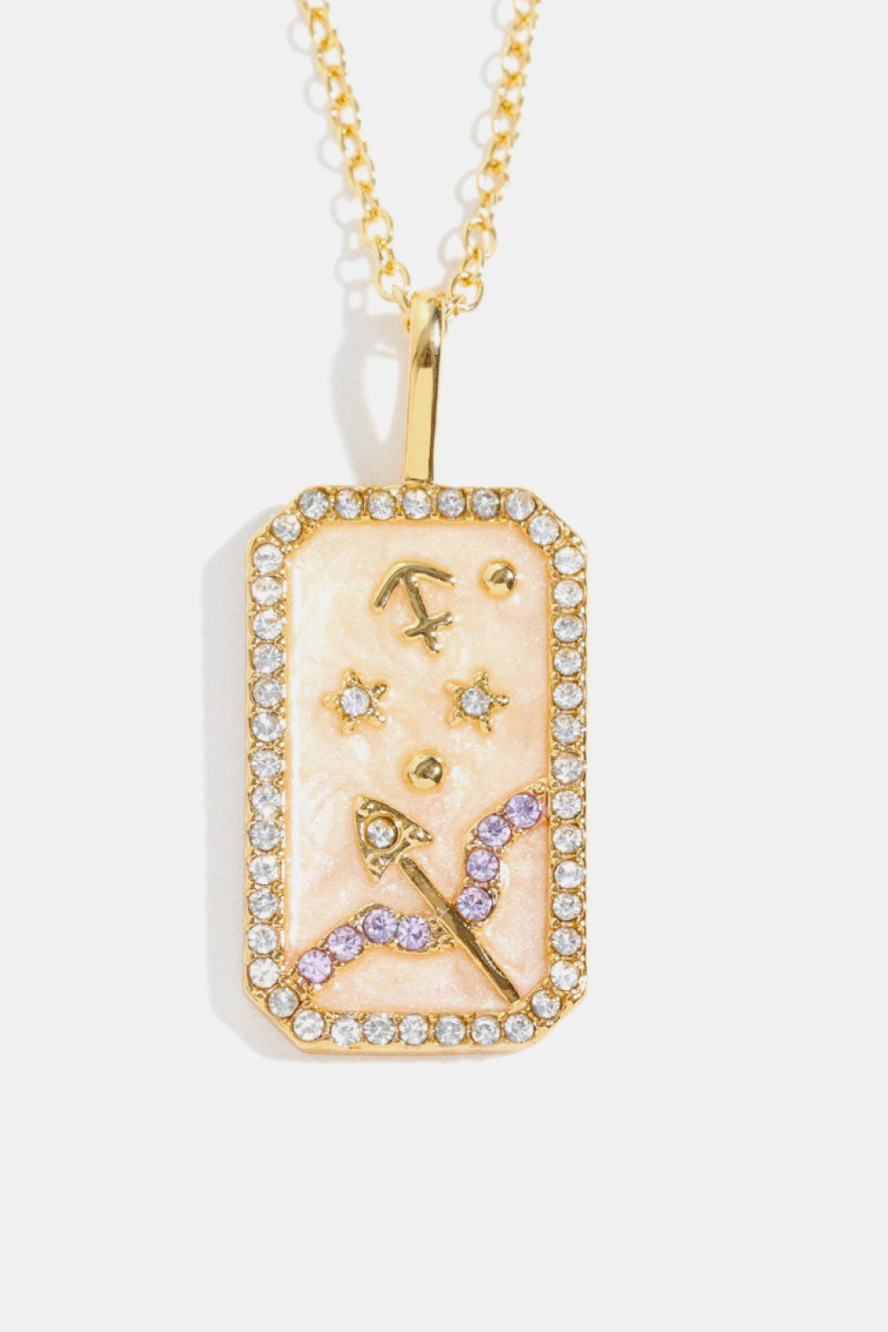 Rhinestone Constellation Pendant Copper Necklace - AllIn Computer