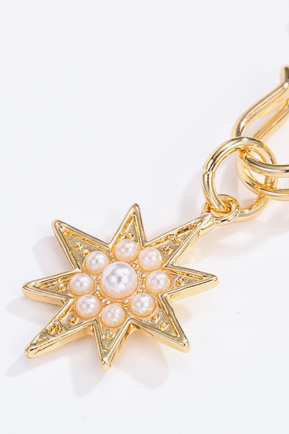 Inlaid Pearl Star and Moon Drop Earrings - AllIn Computer