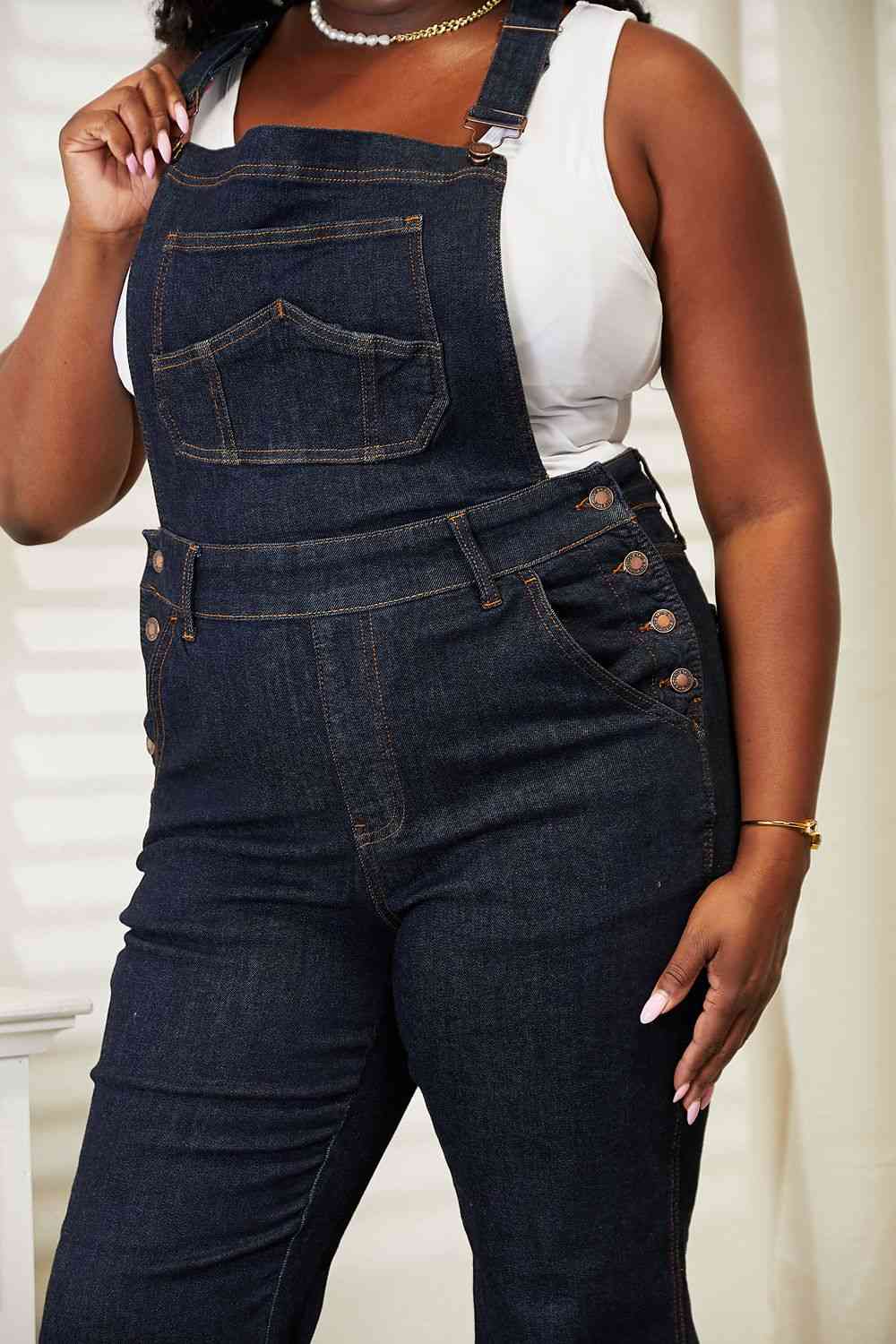 Judy Blue Full Size High Waist Classic Denim Overalls - AllIn Computer